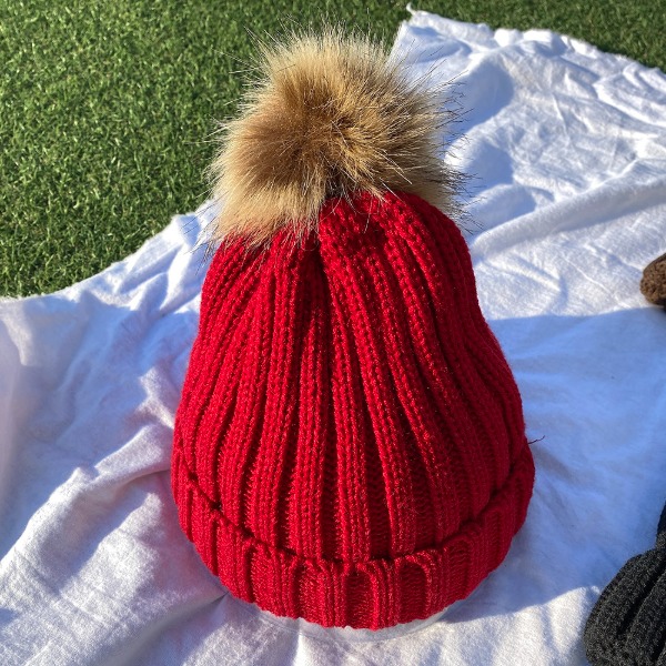겨울엔 방울털 모자 털비니 숏 골지비니 니트모자 6color